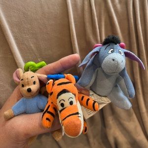 Winnie the Pooh Tigger Movie Plush Charm KeyChain Disney McDonald Eeyore Roo Toy